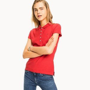 Tommy Hilfiger dámské červené polo - L (611)