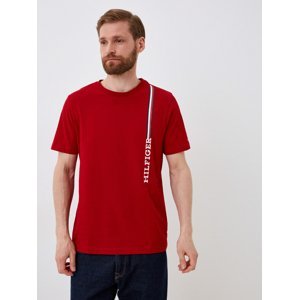 Tommy Hilfiger pánské červené tričko - XXL (XMP)