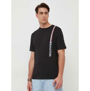Tommy Hilfiger pánské černé tričko - XXL (BDS)