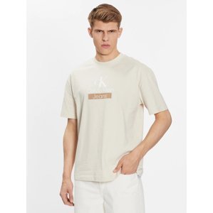 Calvin Klein pánské béžové tričko - XXL (ACF)