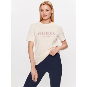 Guess dámské krémové tričko - XS (G65D)