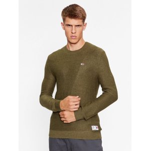 Tommy Jeans pánský khaki svetr