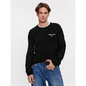 Tommy Jeans pánský černý svetr - XXL (BDS)