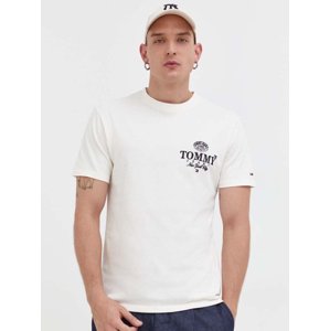 Tommy Jeans pánské bílé tričko - XXL (YBH)