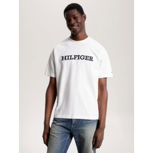 Tommy Hilfiger pánské bílé tričko - M (YBH)