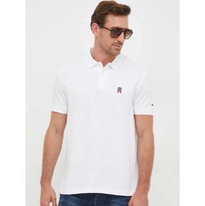 Tommy Hilfiger pánské bílé polo tričko. - XL (YBR)