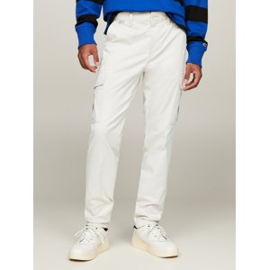 Tommy Jeans pánské krémové kalhoty Austin - 34/32 (ACG)