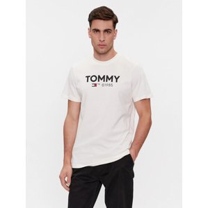 Tommy Jeans pánské bílé tričko - XL (YBH)