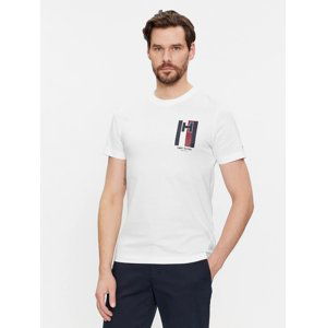 Tommy Hilfiger pánské bílé triko Emblem - M (YBR)