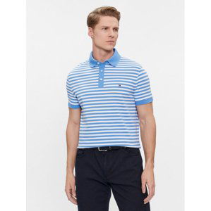 Tommy Hilfiger pánské modré pruhované polo tričko - S (0A6)