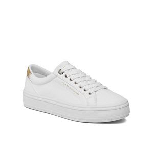 Tommy Hilfiger dámské bílé tenisky Essential Vulc Canvas Sneaker - 39 (YBS)