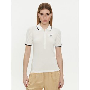 Tommy Hulfiger dámské bílé polo tričko  - XS (YBL)