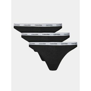 Calvin Klein dámská černá tanga 3pack