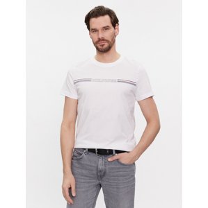 Tommy Hilfiger pánské bílé tričko - XXL (YBR)