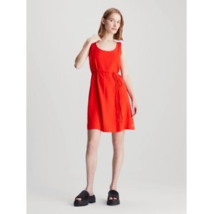 Calvin Klein dámské červené šaty - S (XA7)