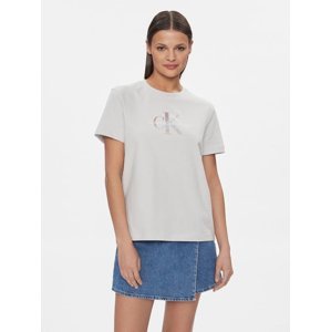 Calvin Klein dámské šedé tričko - S (PC8)