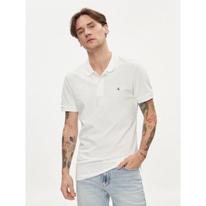 Calvin Klein pánské bílé polo tričko - S (YAF)