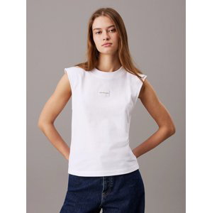 Calvin Klein dámské bílé tričko  - XS (YAF)