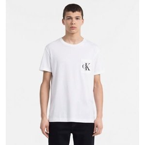 Calvin Klein pánské bílé tričko s kapsičkou - XXL (112)