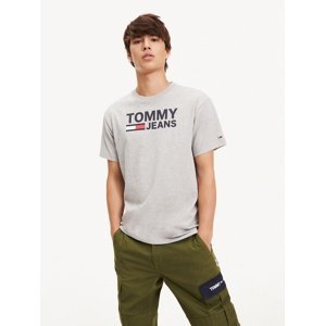 Tommy Hilfiger pánské šedé tričko Classics - XL (038)