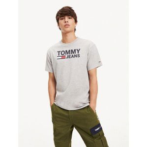 Tommy Hilfiger pánské šedé tričko Classics - XXL (038)