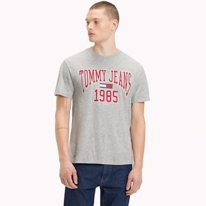 Tommy Hilfiger pánské šedé tričko Collegiate