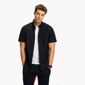 Tommy Hilfiger pánská tmavě modrá košile Poplin - L (416)