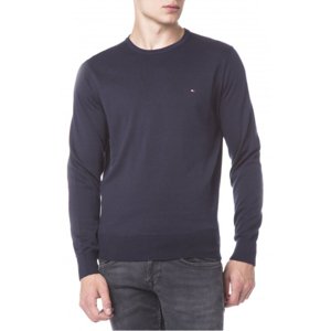 Tommy Hilfiger pánský tmavě modrý svetr Plaited - XL (403)