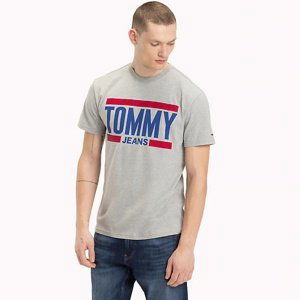 Tommy Hilfiger pánské šedé tričko Essential - XL (038)