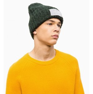 Calvin Klein pánská zelená čepice Chunky - OS (003)