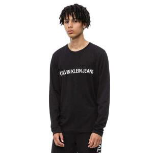 Calvin Klein pánské černé tričko s dlouhým rukávem - XL (099)