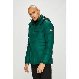 Tommy Hilfiger pánská zelená péřová bunda Hooded - L (300)