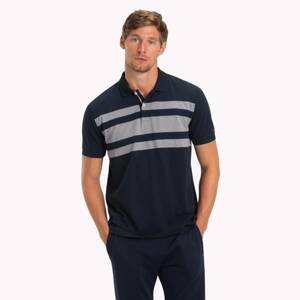 Tommy Hilfiger pánské tmavě modré polo Stripe - L (403)