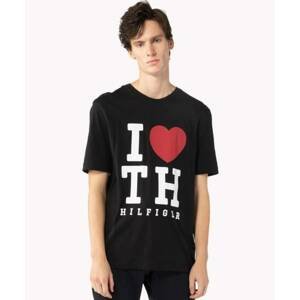 Tommy Hilfiger pánské černé tričko Big Love - S (083)