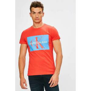Calvin Klein pánské červené tričko Monogram - XXL (676)