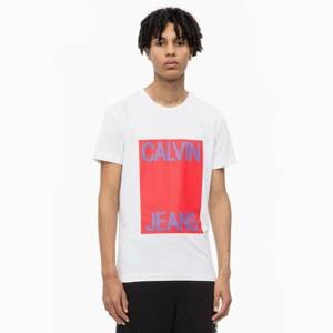Calvin Klein pánské bílé tričko Calvin - XL (901)