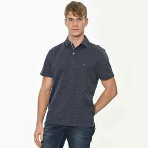 Tommy Hilfiger pánské tmavě modré polo Honeycomb - XL (403)