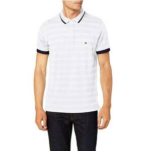 Tommy Hilfiger pánské bílé polo Texture - XL (100)