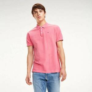Tommy Hilfiger pánské růžové polo tričko Garment