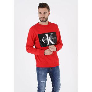 Calvin Klein pánská červená mikina Crew - L (645)