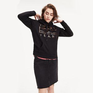 Tommy Hilfiger dámská černá mikina s kapucí Hoodie