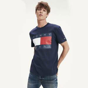 Tommy Hilfiger pánské tmavě modré tričko Flag - L (CBK)