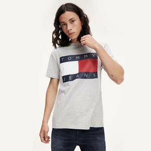 Tommy Hilfiger pánské šedé tričko Flag - L (P01)