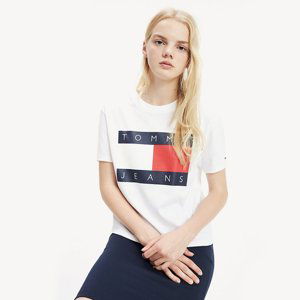 Tommy Hilfiger dámské bílé tričko Tommy - XS (YA2)