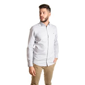 Tommy Hilfiger pánská bílá košile s tmavě modrým vzorem - XL (423)