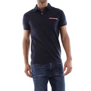 Tommy Hilfiger pánské tmavě modré polo Pocket - M (031)