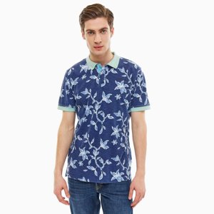 Pepe Jeans pánské modré polo s potiskem Jambul