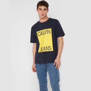 Calvin Klein pánské tmavě modré tričko Box - L (402)
