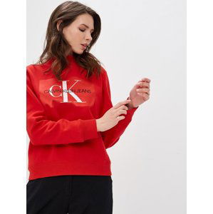 Calvin Klein dámská červená mikina Monogram