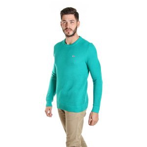 Tommy Hilfiger pánský zelený svetr s texturou - XL (399)